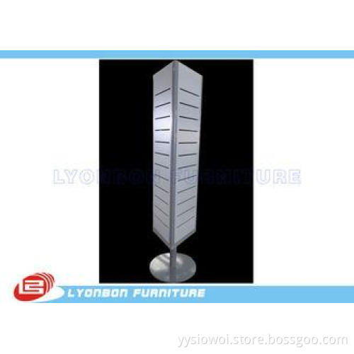 Shopping Mall Wood MDF Slatwall Display Stands With Metal P
